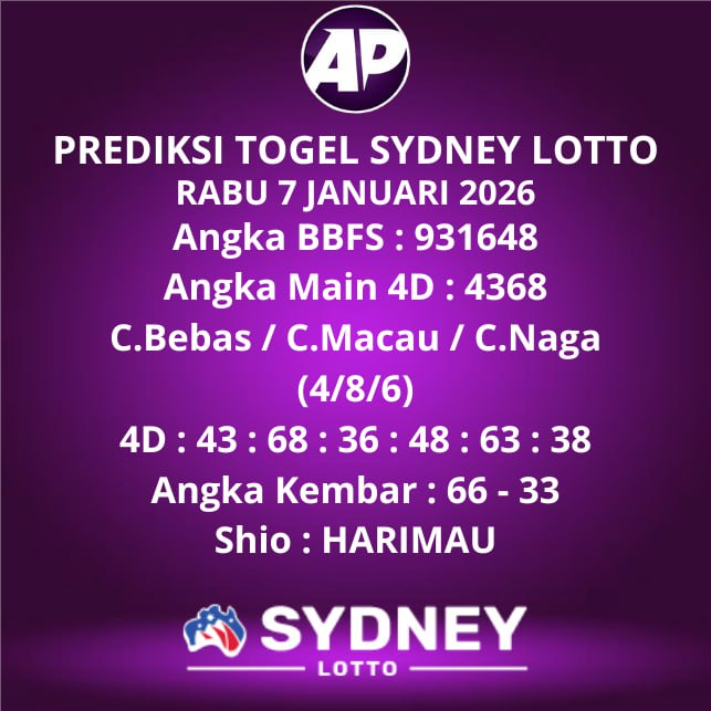 Prediksi Togel Sydney Lotto