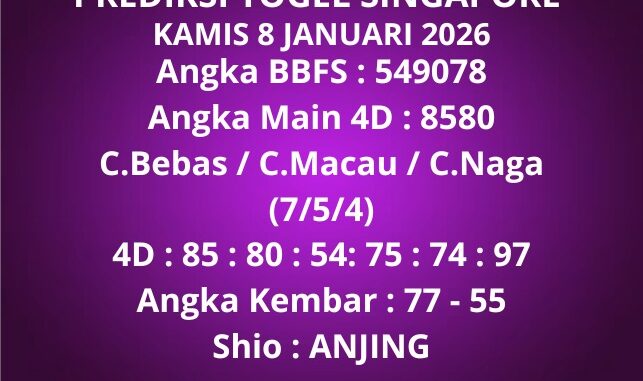 Prediksi Togel Singapore