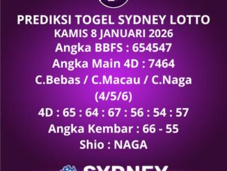 Prediksi Togel Sydney Lotto