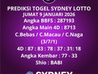 Prediksi Togel Sydney Lotto