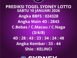 Prediksi Togel Sydney Lotto