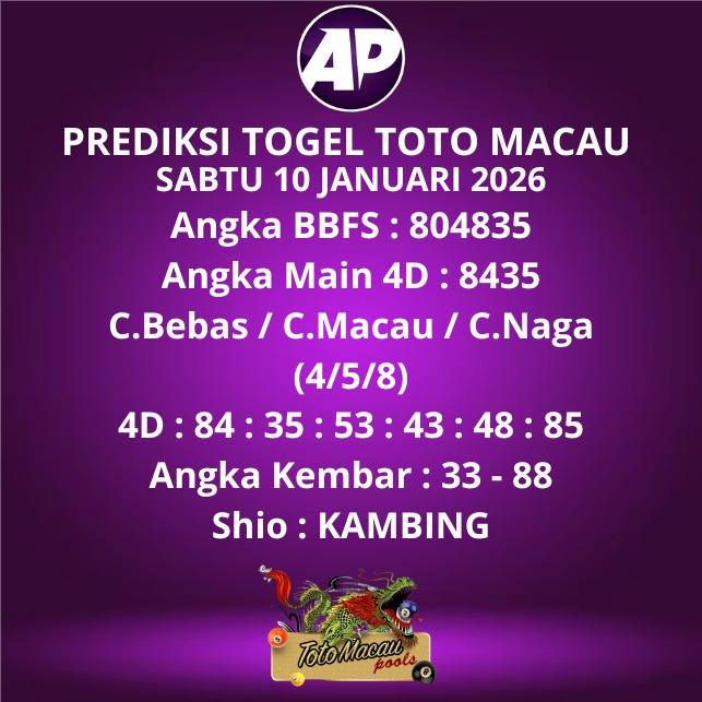 Prediksi Togel Toto Macau