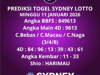 Prediksi Togel Sydney Lotto