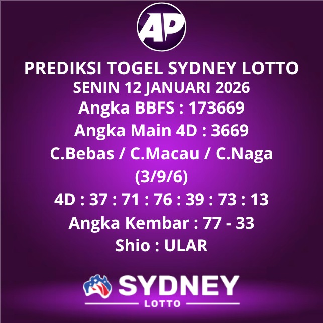 Prediksi Togel Sydney Lotto