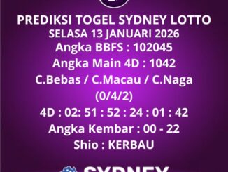 Prediksi Togel Sydney Lotto