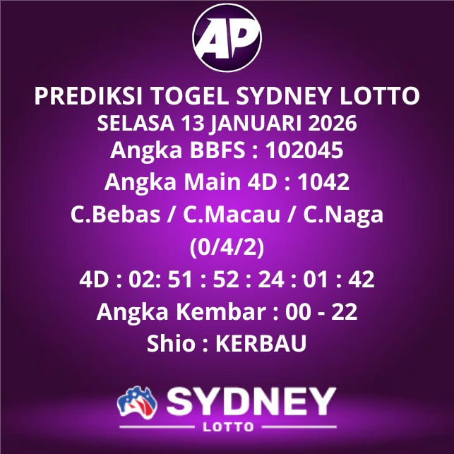 Prediksi Togel Sydney Lotto