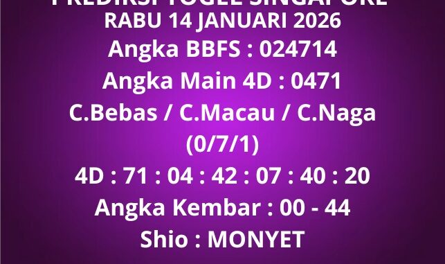 Prediksi Togel Singapore