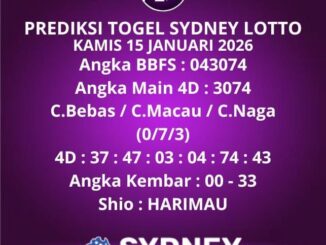 Prediksi Togel Sydney Lotto