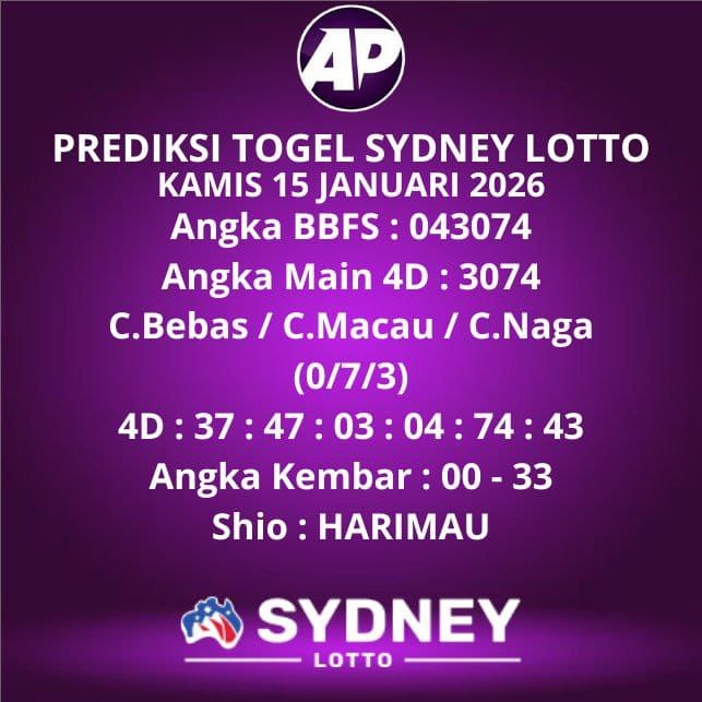 Prediksi Togel Sydney Lotto