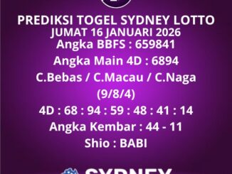 Prediksi Togel Sydney Lotto