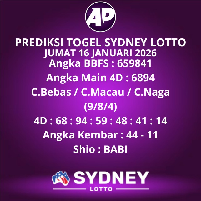 Prediksi Togel Sydney Lotto