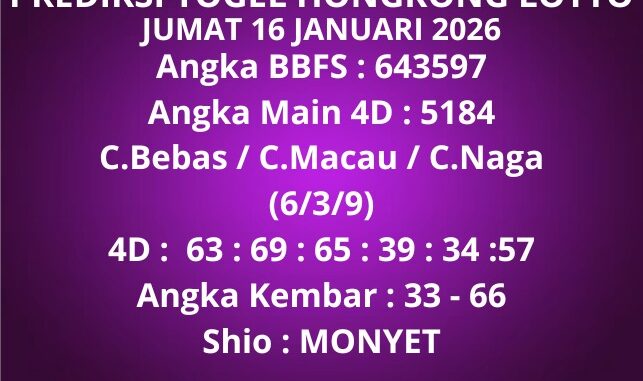 Prediksi Togel Hongkong Lotto