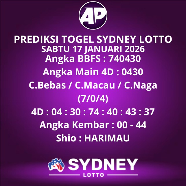 Prediksi Togel Sydney Lotto