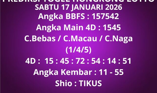 Prediksi Togel Hongkong Lotto