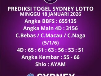 Prediksi Togel Sydney Lotto
