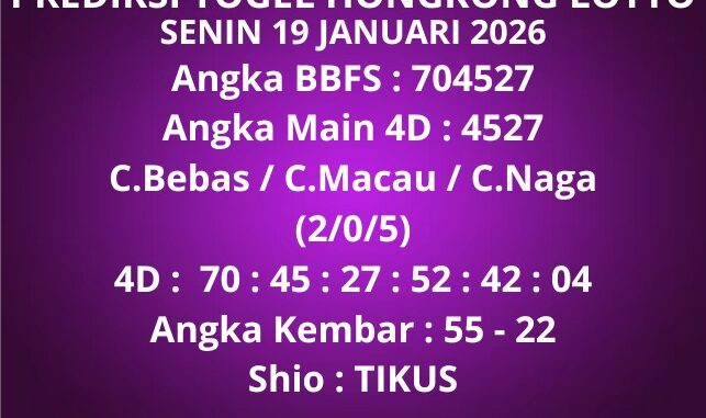 Prediksi Togel Hongkong Lotto