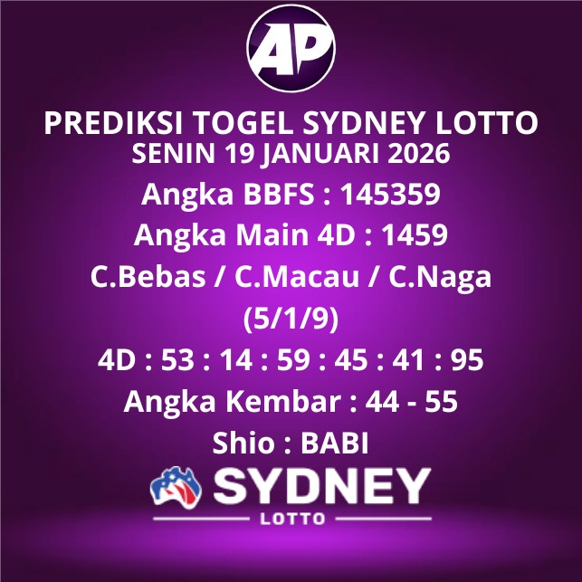 Prediksi Togel Sydney Lotto