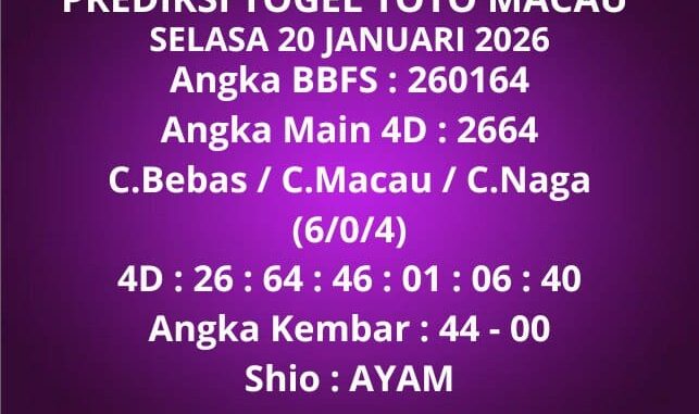 Prediksi Togel Toto Macau