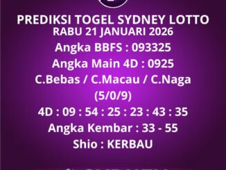 Prediksi Togel Sydney Lotto
