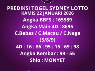Prediksi Togel Sydney Lotto
