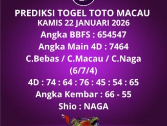 Prediksi Togel Toto Macau