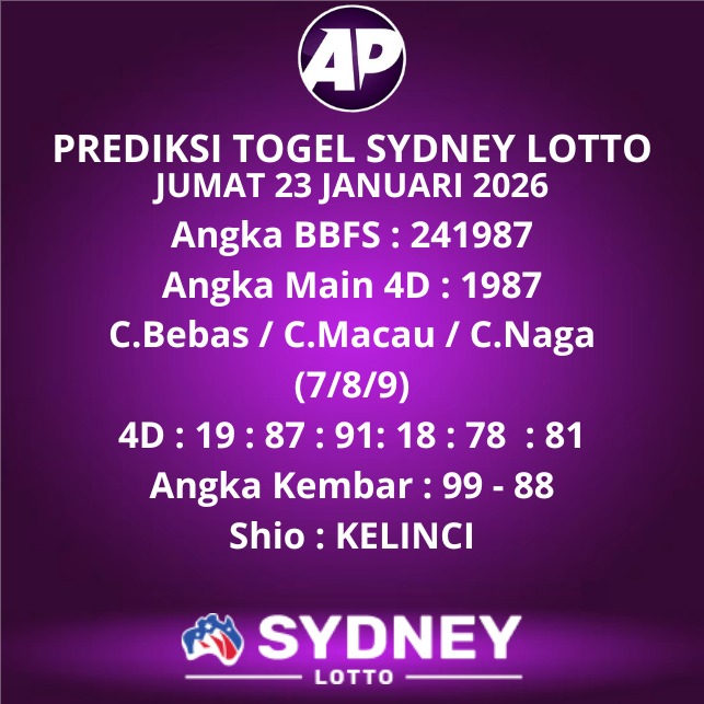 Prediksi Togel Sydney Lotto
