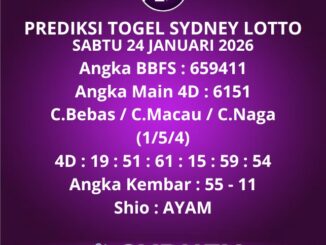 Prediksi Togel Sydney Lotto