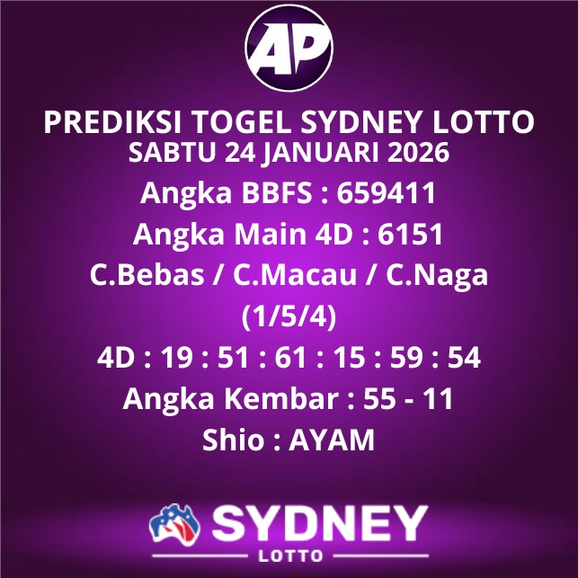 Prediksi Togel Sydney Lotto