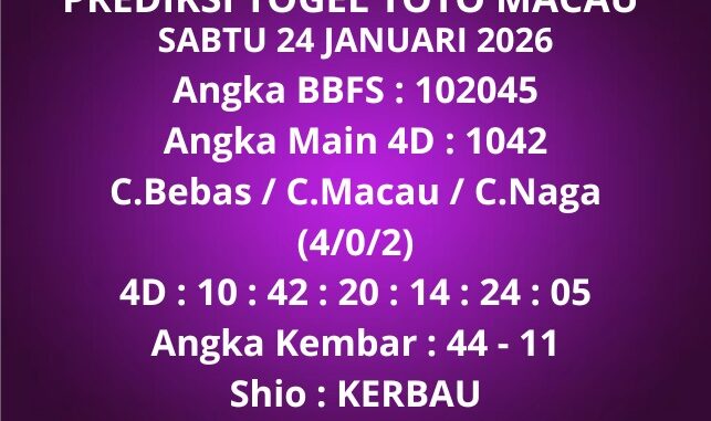 Prediksi Togel Toto Macau