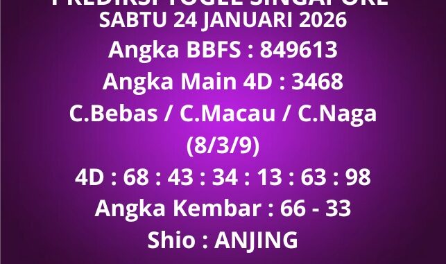 Prediksi Togel Singapore