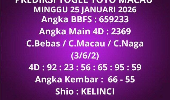 Prediksi Togel Toto Macau
