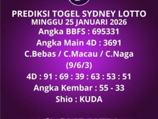 Prediksi Togel Sydney Lotto