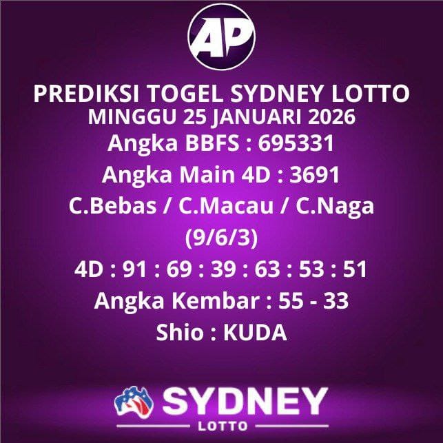 Prediksi Togel Sydney Lotto