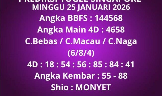 Prediksi Togel Singapore