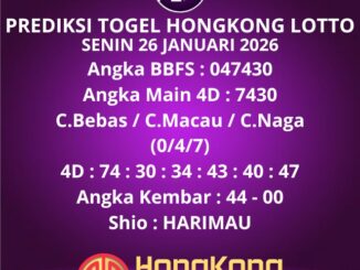 Prediksi Togel Hongkong Lotto