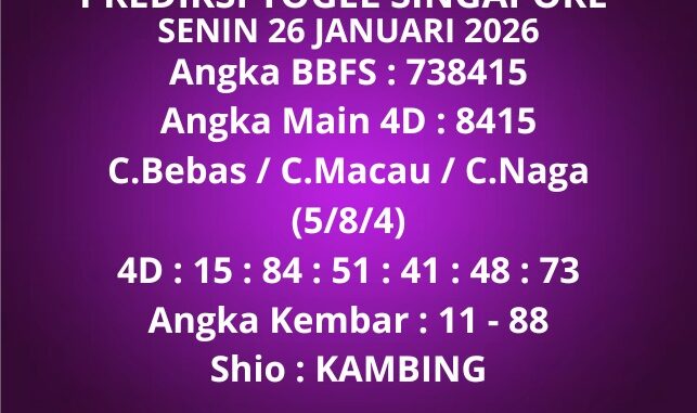 Prediksi Togel Singapore