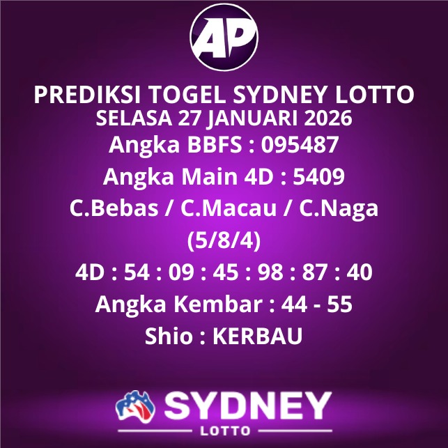 Prediksi Togel Sydney Lotto