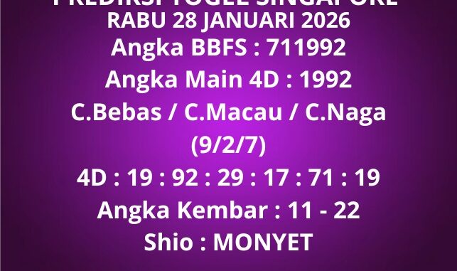 Prediksi Togel Singapore