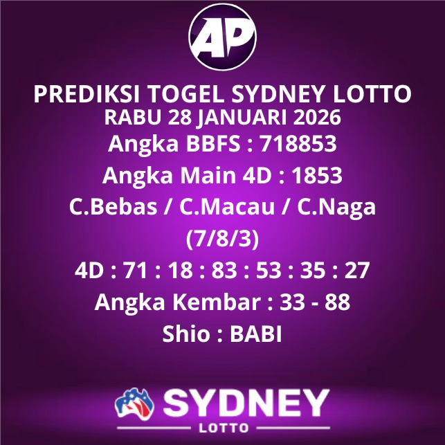 Prediksi Togel Sydney Lotto