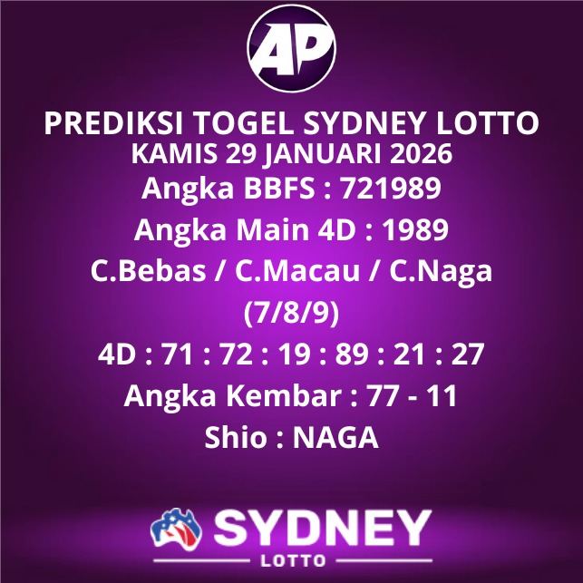 Prediksi Togel Sydney Lotto