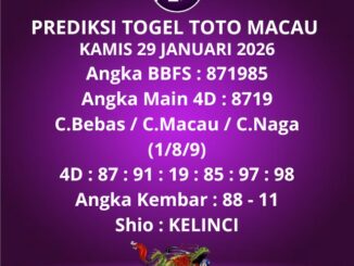 Prediksi Togel Toto Macau
