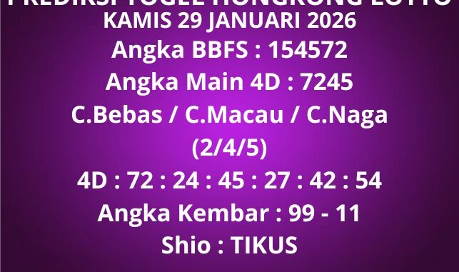 Prediksi Togel Hongkong Lotto