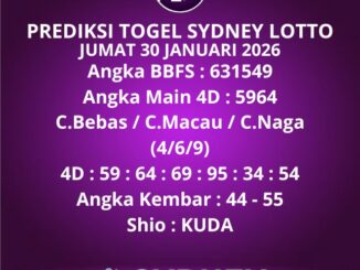 Prediksi Togel Sydney Lotto