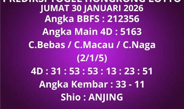 Prediksi Togel Hongkong Lotto
