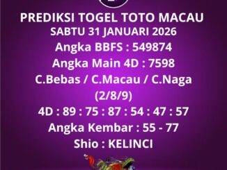 Prediksi Togel Toto Macau