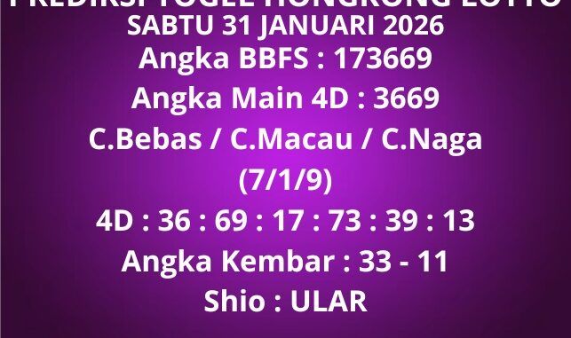 Prediksi Togel Hongkong Lotto