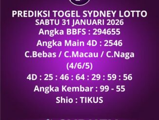 Prediksi Togel Sydney Lotto