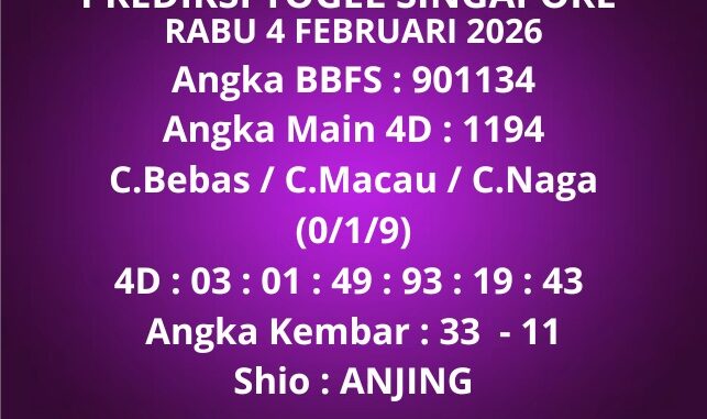 Prediksi Togel Singapore