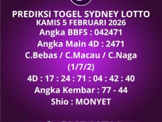 Prediksi Togel Sydney Lotto