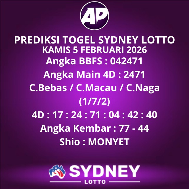 Prediksi Togel Sydney Lotto